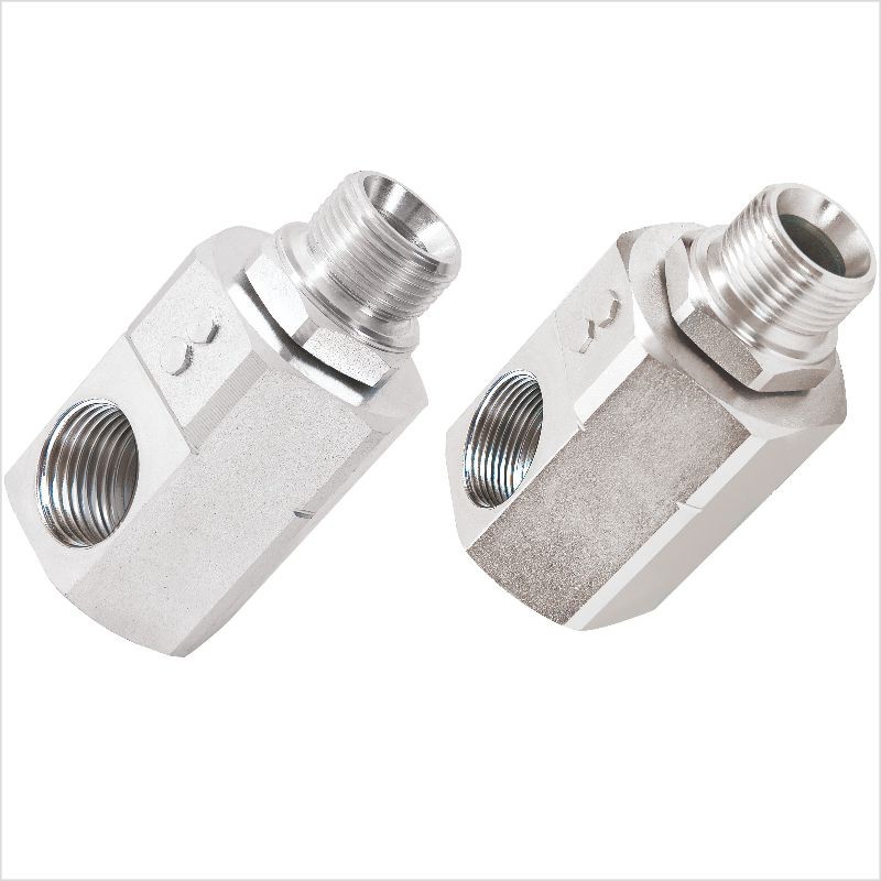 SJBRCWM90G14N 1/4” BSP Hidrolik Pirinç Döner Bağlantı Rekoru -Dirsek Tip- 480 Bar